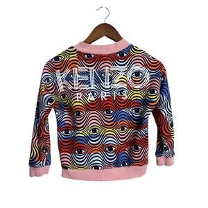 Kenzo Girls Pink Cotton Eye Sweatshirt Girl 10